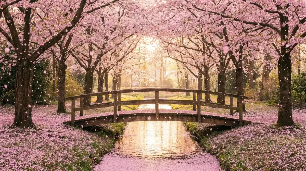 樱花桥畔 - 抖音网红黄琴的真实情况 唯美风景